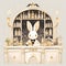 Elegant Bunny Perfumer in Chic Shop Display