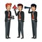 elegant businessmen avatars characters