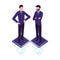 Elegant businessmen character icon