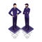 elegant businessmen character icon