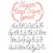 Elegant calligraphy vector font