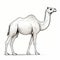 Elegant Camel Illustration With Realistic Detailing And Sparse Use Of Color