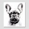 Elegant Canine on a White Background French Bulldog. Generative AI