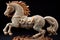 elegant carousel horse with intricate carving details