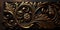 Elegant Carved Wood and Metal Interior Decor Texture.