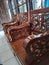 elegant carved wooden chair
