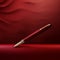 Elegant Cashmere Pen On Maroon Background - High Resolution