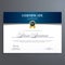 Elegant certificate design template with gold seal, blue, and green color. Multipurpose and elegant design