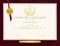 Elegant certificate template for excellence, achievement, appreciation or completion on red border background
