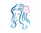 Elegant and Charming Lady, Spa, Wellness and Beauty Symbol