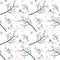 Elegant cherry blossom seamless pattern background