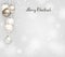 Elegant Christmas background with silver and white evening balls