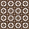 Elegant circle patterns on Jember batik design with blend white and brown color concept