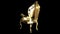 Elegant classic gold armchair