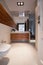 Elegant clean toilet interior