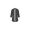 Elegant coat with buttons vector icon