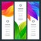 Elegant Colorful Banners with Flowers Petals