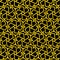 Elegant confetti gold geometric repeating pattern over black background