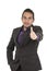 Elegant confident latin man in a suit gesturing