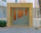 Elegant contemporary entrance modern wood and metal door, Athens Greece