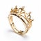 Elegant Crown Ring - Contemporary Fairy Tale Inspired Gold Ring