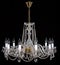 Elegant crystal strass chandelier with ten lamps.