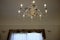 Elegant curtains and chandelier