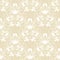 Elegant damask beige seamless vector background