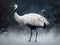 The Elegant Dance of the Japanese Crane in Snow
