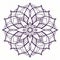 Elegant Dark Purple Mandala Flower: A Meticulous Buddhist Art