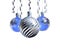 Elegant decorative isolated christmas baubles.