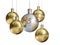 Elegant decorative, isolated christmas baubles.