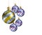 Elegant decorative isolated christmas baubles.