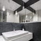 Elegant designed black and white bathroom