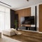 Elegant designed living room with tv