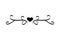 Elegant divider with heart love icon