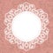 Elegant doily on lace gentle background