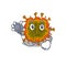 An elegant Duvinacovirus in a Doctor Cartoon character with tools