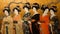 Elegant Echoes: Traditional Painting Unveils 15th Century Japanese Geishas