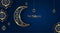 Elegant eid mubarak islamic background with crescent moon