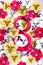 elegant eight number womens day 8 march holiday celebration banner flyer or greeting card with flowers