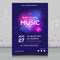 Elegant electronic music party festival flyer in creative style with modern sound wave shape design