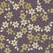 Elegant endless pattern with decorative flowers and leaves