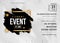 elegant event party banner with black splash design illustration