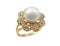 Elegant female jewelry ring with pearl