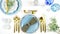 Elegant fine china events table place settings in blue white and gold theme.