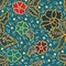 Elegant floral batik seamless pattern for printing and decoration