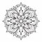 Elegant Floral Mandala Coloring Page With Asian-inspired Motifs