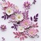 Elegant Floral Paper Designs: Multilayered Sculptural Arrangements In 8k Resolution