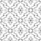 Elegant flourish seamless pattern. Black curved lines on white background. Vector